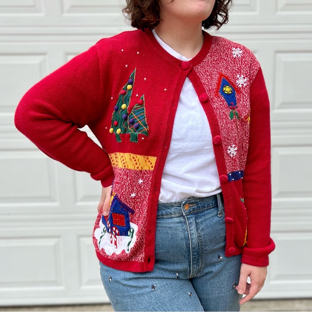 Vintage Christmas Sweater | Bobbie Brooks XL